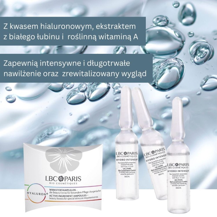 LBC/Paris Hyaluron+ Hydro Intensif - Ampułki intensywnie nawilżające 3x2ml