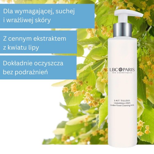 LBC/Paris Lait Tilleul - Mleczko oczyszczające dla cery suchej 200ml