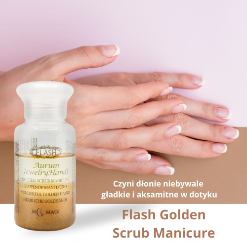 MMagi Flash Golden Scrub Manicure - Peeling do dłoni z drobinkami złota 50 ml