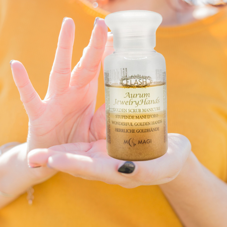 MMagi Flash Golden Scrub Manicure - Peeling do dłoni z drobinkami złota 50 ml