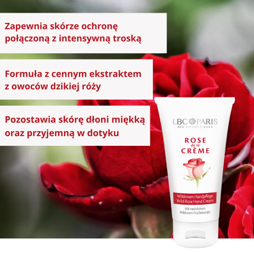LBC/Paris Rose de la Crème - Różany krem do rąk 75ml
