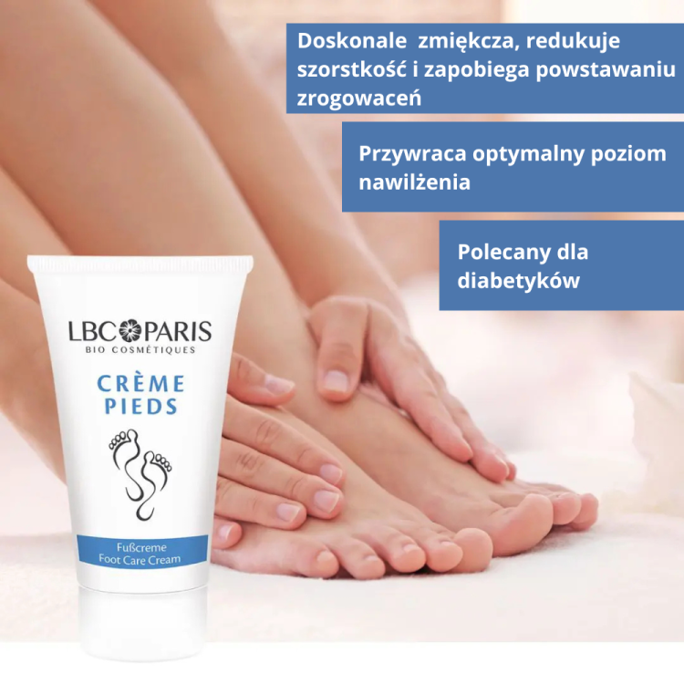 LBCParis Creme Pieds - Krem do zrogowaciałej i popękanej skóry stóp z mocznikiem 75ml